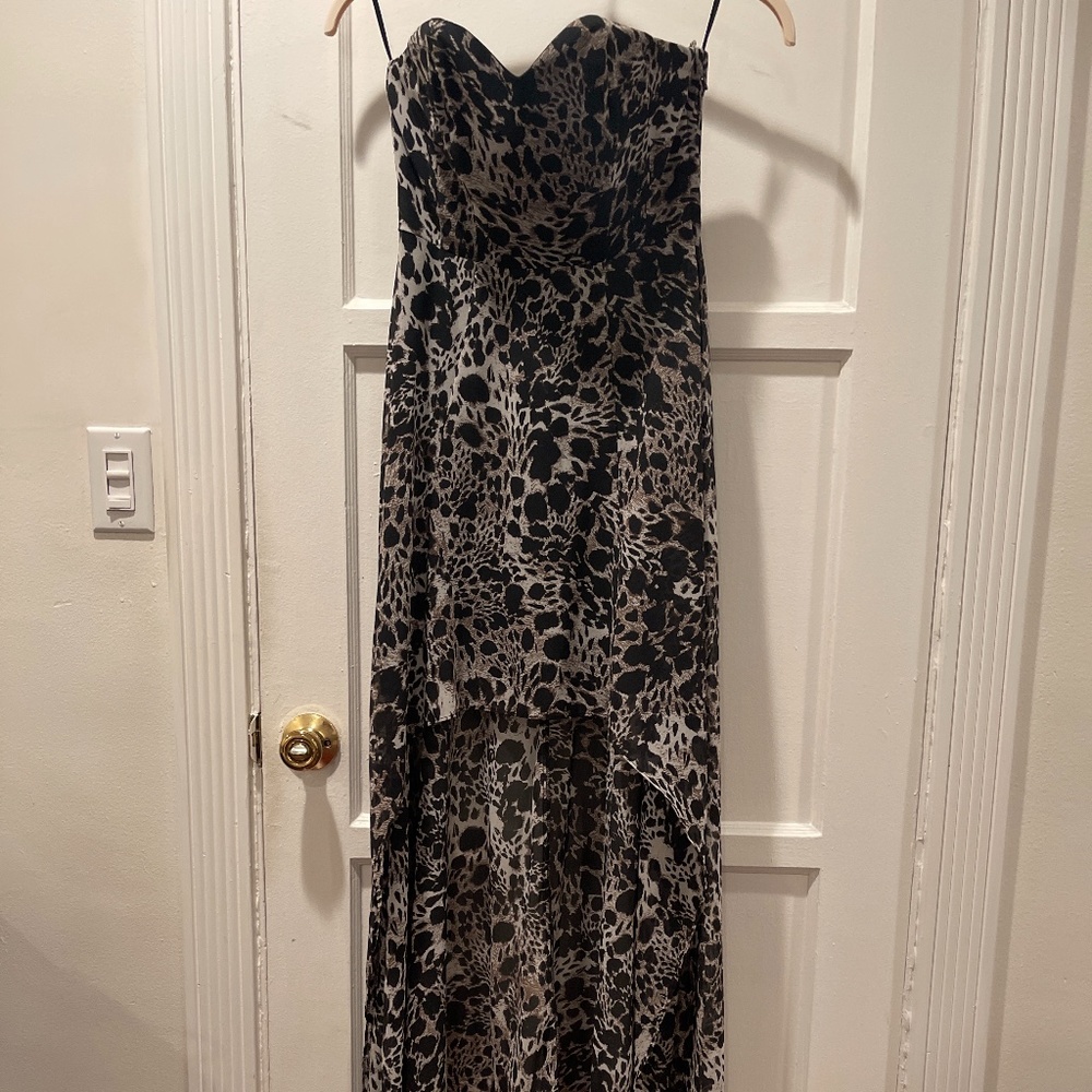 Animal Print High Low Dress
